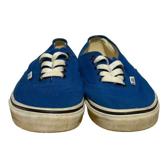 Vans Authentic Blue Canvas Low-Top Skate Sneakers Men’s Size 9.5 - Picture 3 of 8